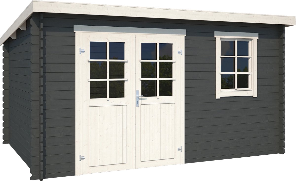 Outdoor Life Blokhut Amira Carbon Grey-Wit 380 x 230 cm