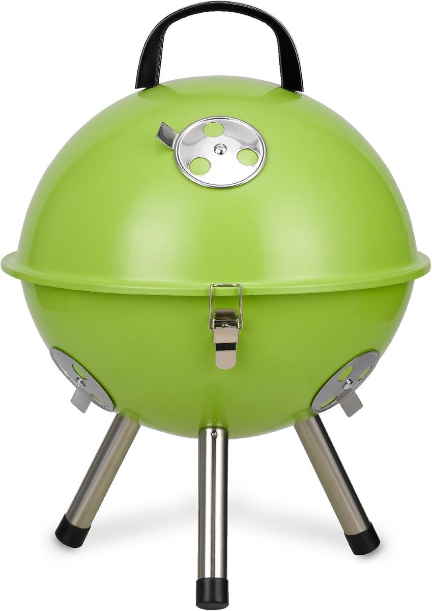 Mini Houtskoolbarbecue met Deksel en Ventilatie - Compact en Draagbaar