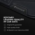 Kovvar logo op zwarte automatten. Kenmerken: originele pasvorm, hoogwaardige afwerking, #1 merk sinds 2009.