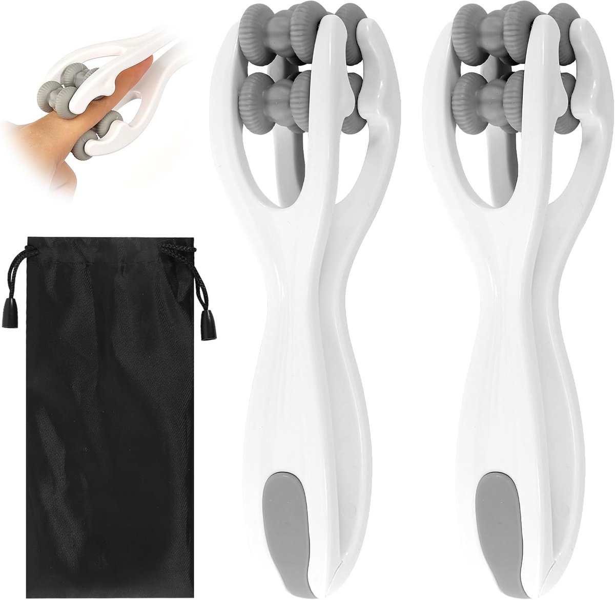 Set van 2 Hand- en Vingermassageapparaten met Dubbele Roller