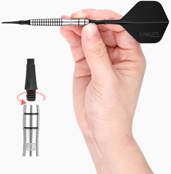 Dartflights en Schachten Set met Geïntegreerde Vleugels, 3 Stuks, Geschikt voor 2BA Schroefdraad — afbeelding 5