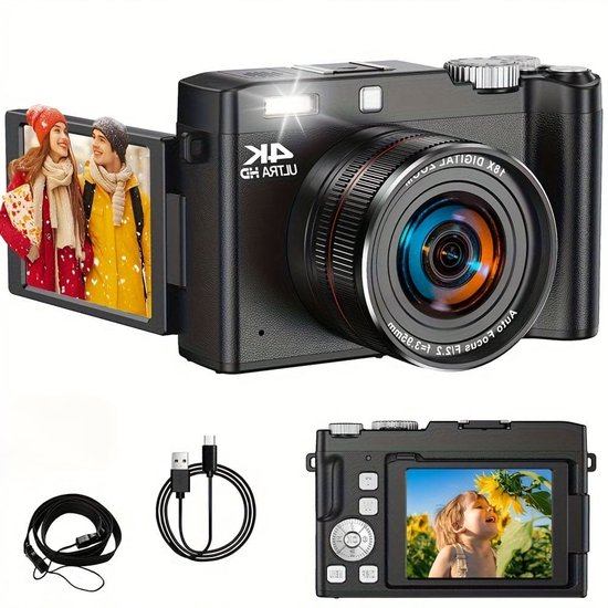 Vlogcamera Digitale Camera – Vlogcamera – Fotocamera – Reiscamera – Compacte ...