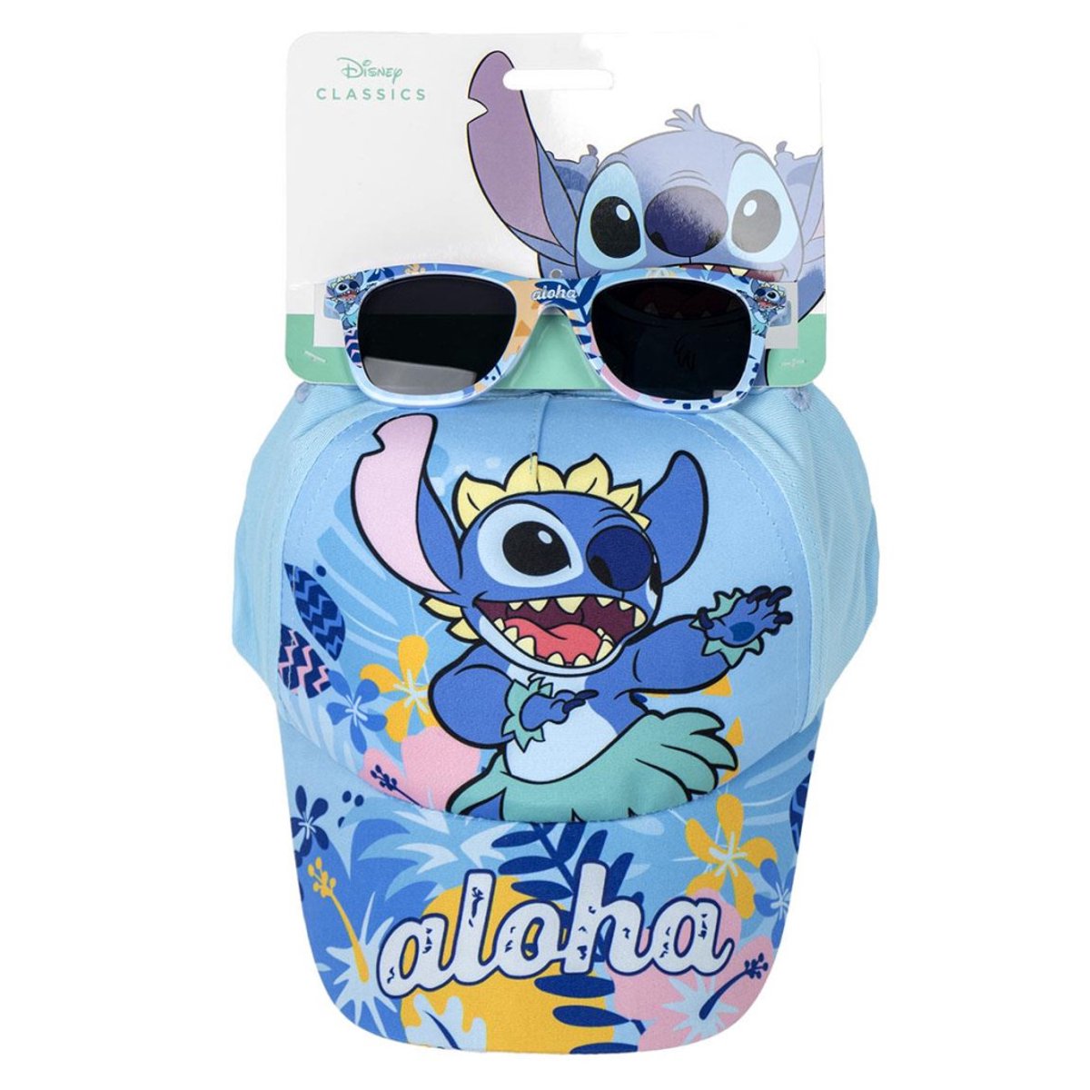 Disney Lilo en Stitch Aloha zonnebrillen en honkbalpetset set