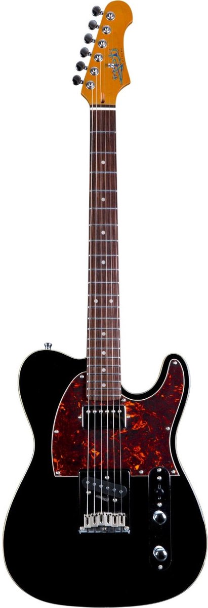 JET JT-350 BK R T-style Elektrische Gitaar SH Alnico Wilkinson Brug Rosewood Toets Zwart
