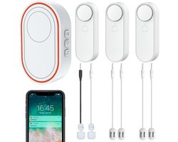 Slimme Wifi Watermelder Set met Hub en 3 Sensoren – Lekdetectie en Waterniveau Meting