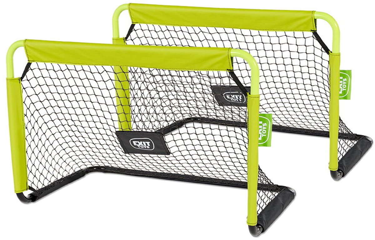 EXIT Tempo Voetbaldoel 90x60cm - Set van 2 - Voetbal Goal - Voor Kinderen - Tuin