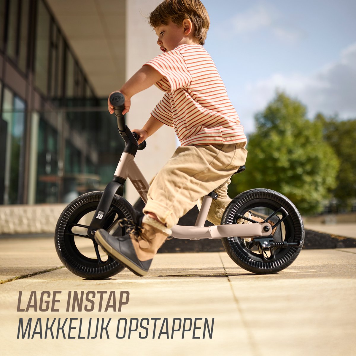 BERG MOOV10 Loopfiets - 2+ jaar - 10 inch - Lichtgewicht - Anti-lek EVA Banden - Verstelbaar Stuur en Zadel - Sand Beige — afbeelding 6