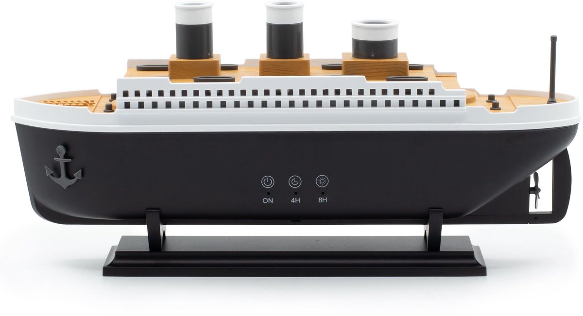 Scheepsmodel aromadiffuser met puff-effect en kleurveranderende LED