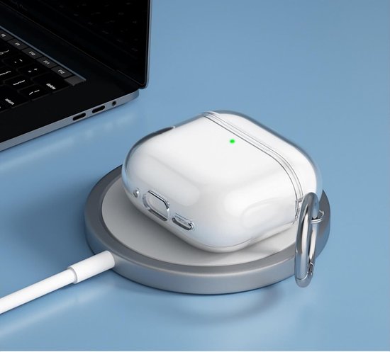 Hoesje compatibel met Airpods 4 2024, ultradunne zachte TPU-hoes, slim fit, valbestendig, niet gemakkelijk vuil - transparant zwart van hoesje — afbeelding 3