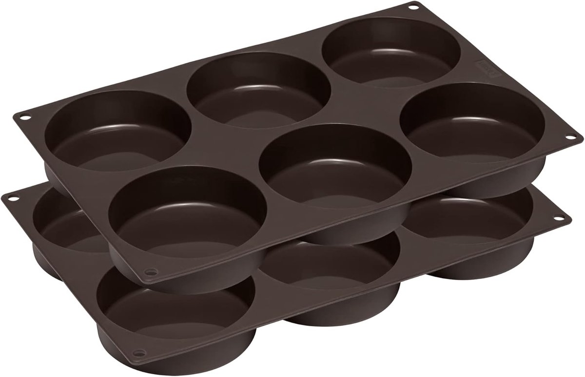 2x Siliconen Bakvorm voor 12 Hamburgerbroodjes (8.5 cm) - Hittebestendig & Antiaanbak