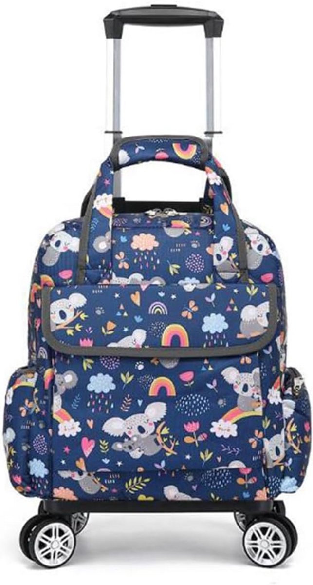 Opvouwbare Boodschappentrolley met Wielen en Afneembare Tas
