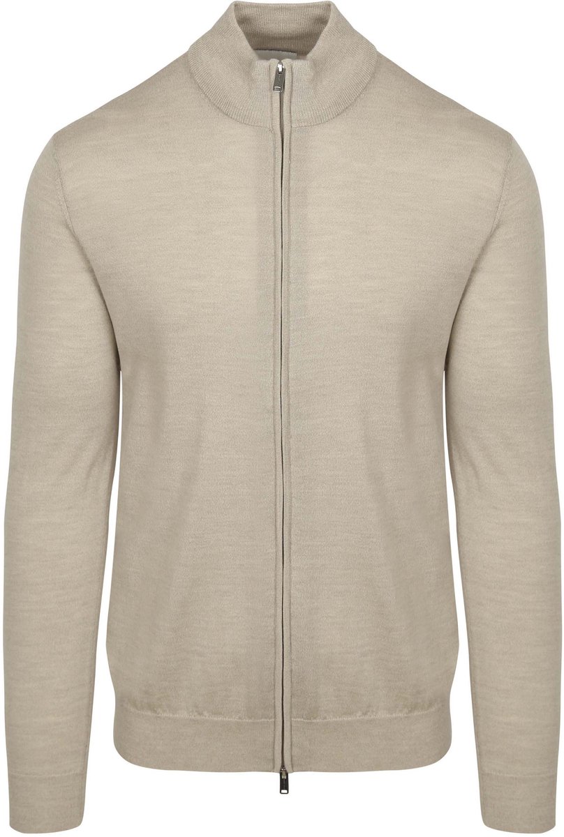 Profuomo Vest Merinowol Beige