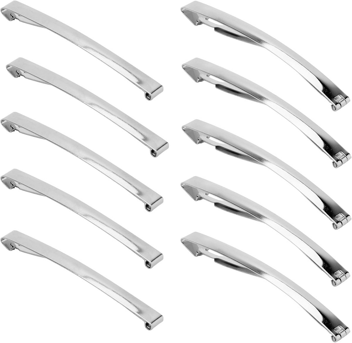 10x Zilveren Platte Haarspeldjes voor Fijn Haar - Elegante Franse Clips voor Dames