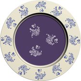 Lavandoux - Onderbord - Ø33 cm - Metaal - Floral Lace Blue - Set van 2