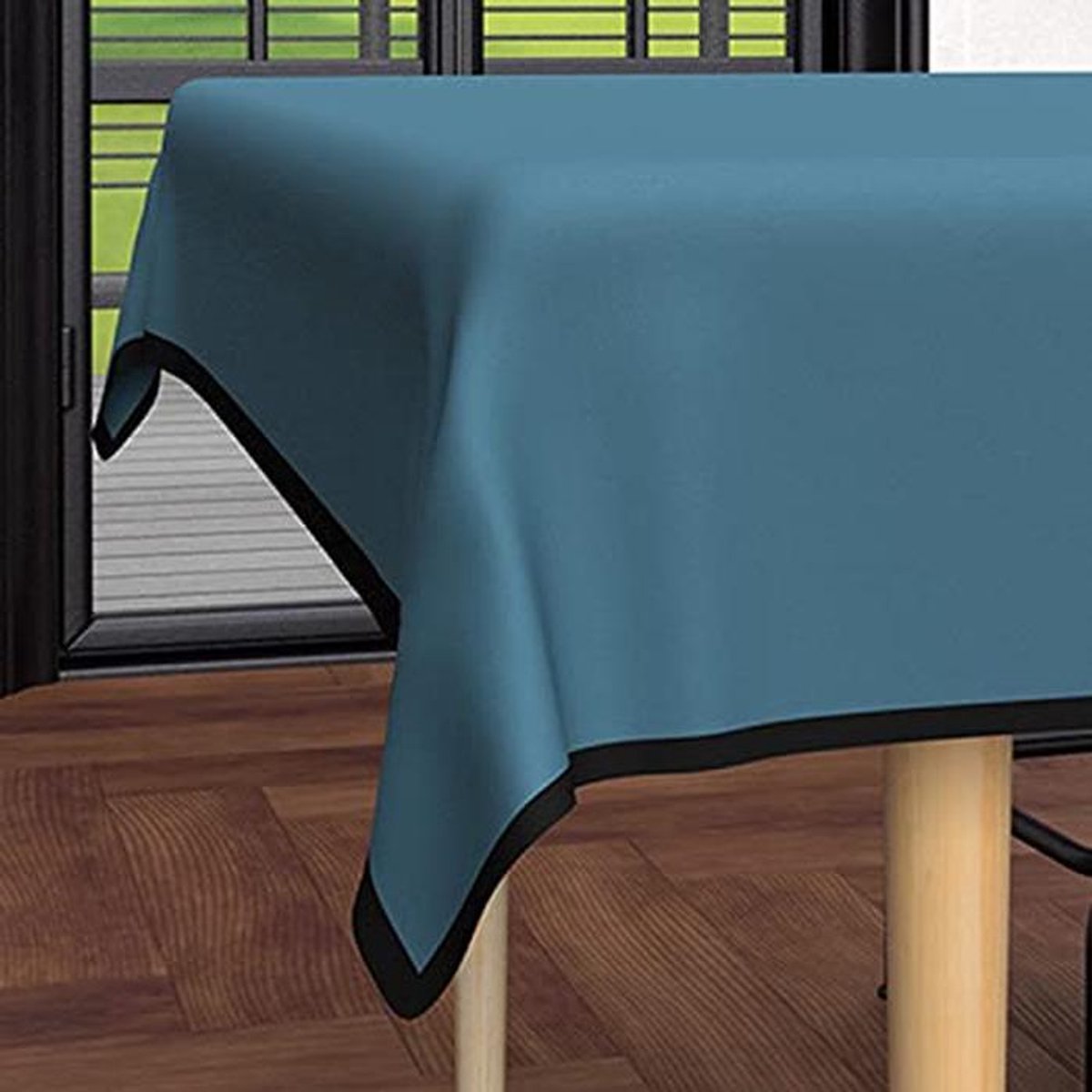 Rechthoekig Tafelkleed Anti-Vlekken 140 x 240 cm Eendenblauw