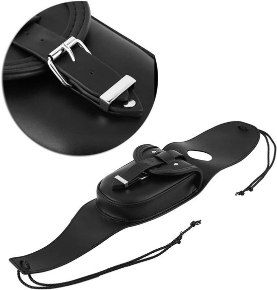 Motorbrandstoftanktas met dekvloerbekleding en extra bevestigingsgesp voor Sportster XL 883 1200 - Leren tas voor motorfietsen van TEUEN — afbeelding 2