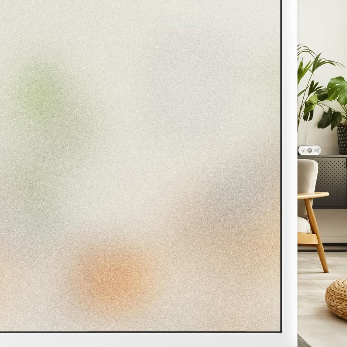 Zelfklevende Privacy Raamfolie Melkglas Anti-UV Lichtdoorlatend 115 x 200 cm