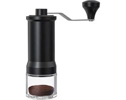 Maalmolen - Koffiemolen - Koffiemolen Handmatig - Zeer Nauwkeurige Dubbele Lagering Voor Interne Afstelling - Met Keramische Conische Maalschijven Voor Espresso, French Press En Pour-Over Koffie - Zwart