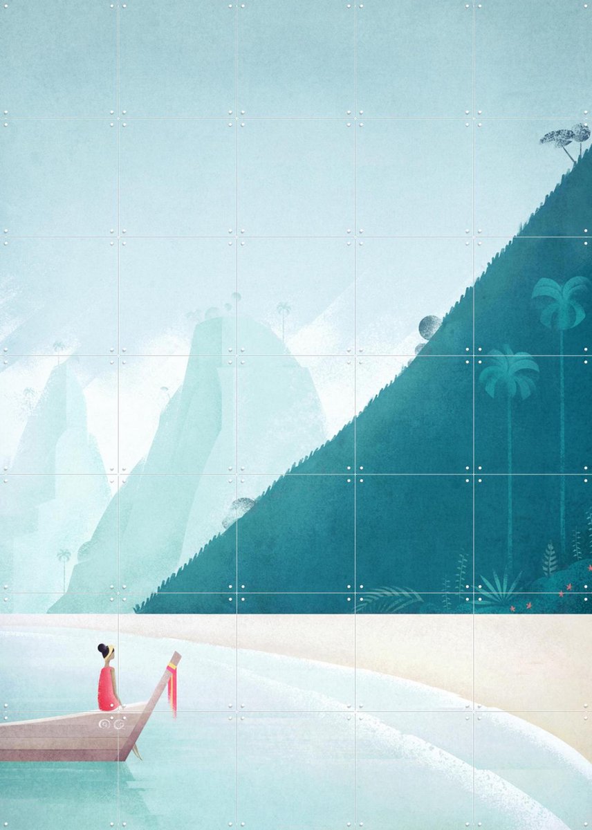 IXXI Thailand, Henry Rivers - 100 x 140 cm - Gratis ophangtool - Grote wanddecoratie en posters - Minimalisme, Illustraties, Slaapkamer, Woonkamer