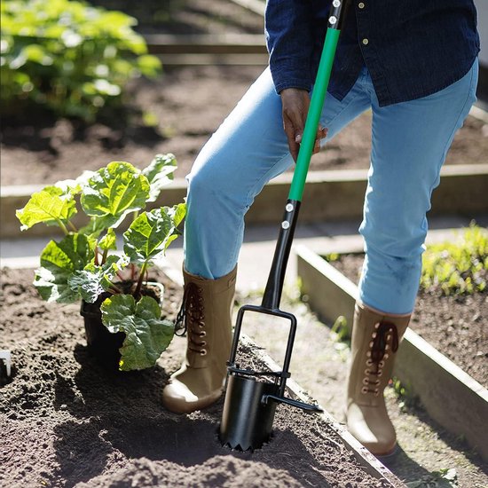 Multifunctionele 5-in-1 Tuinplanter met Lange Steel: Bollen, Verplanten, Wieden & Grondboor — afbeelding 2
