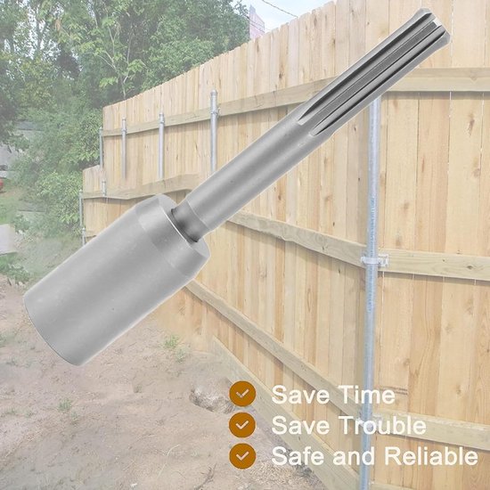 SDS Max Hamerboor met Grondboor voor Het Plaatsen van Palen en Standaard — afbeelding 2