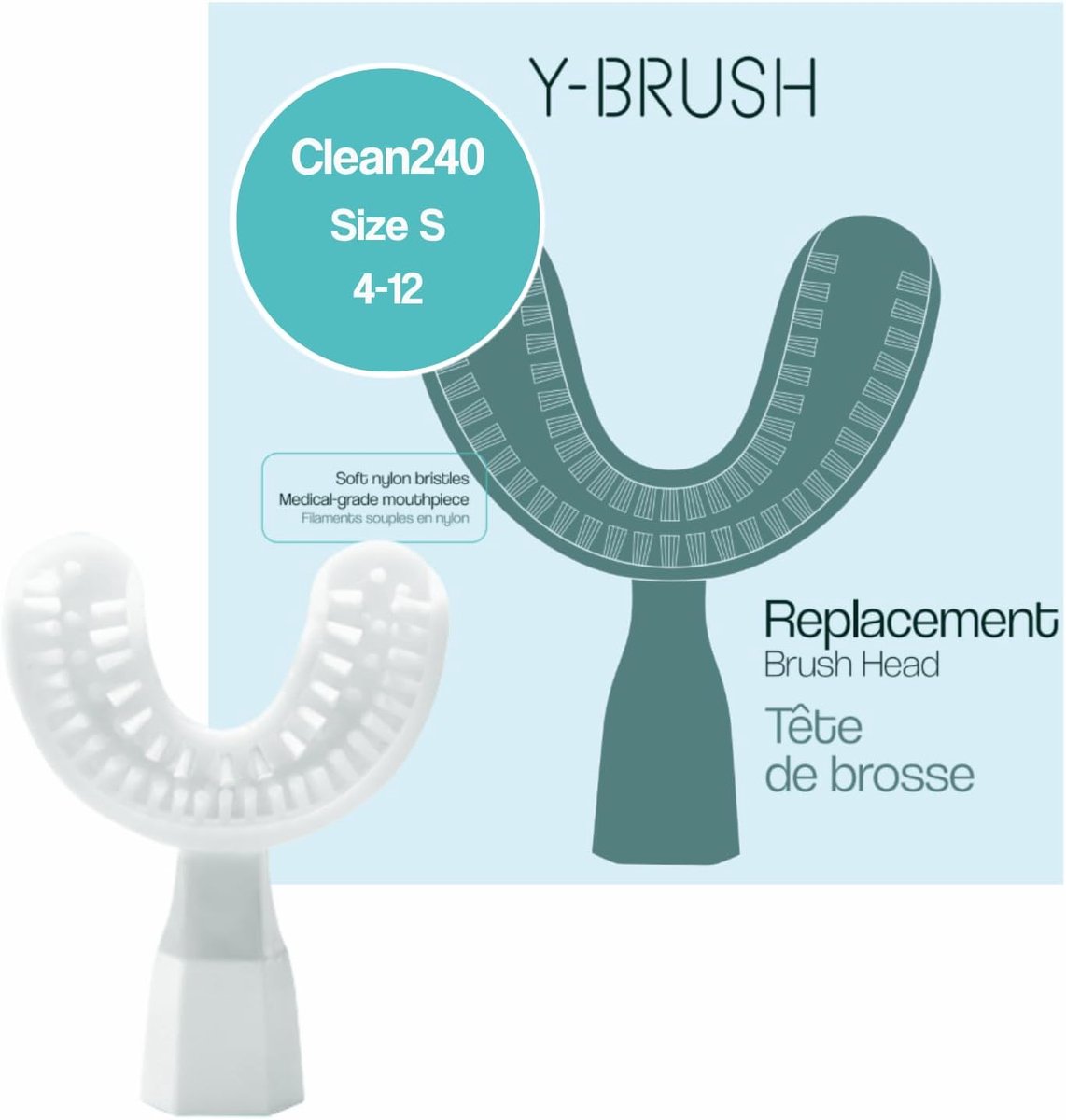 Opzetborstel - Tandenborstelkop - Dagelijkse Mondhygiëne - Y-vormige Borstelkop - Kindermaat S - Wit