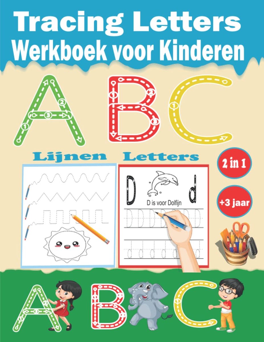 Kinder Werkboek - Schrijf Oefenen - Alfabet Leren - Ontworpen voor Kleuters - 21x28 cm