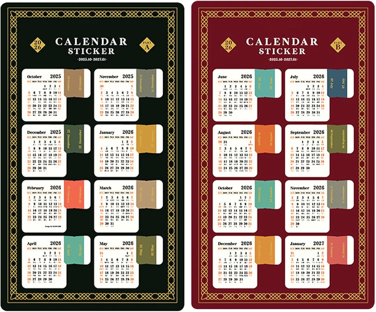 Agenda Stickers - Planner Labels - Dagelijkse Planning - Waterdicht Zelfklevend - 2 Vellen