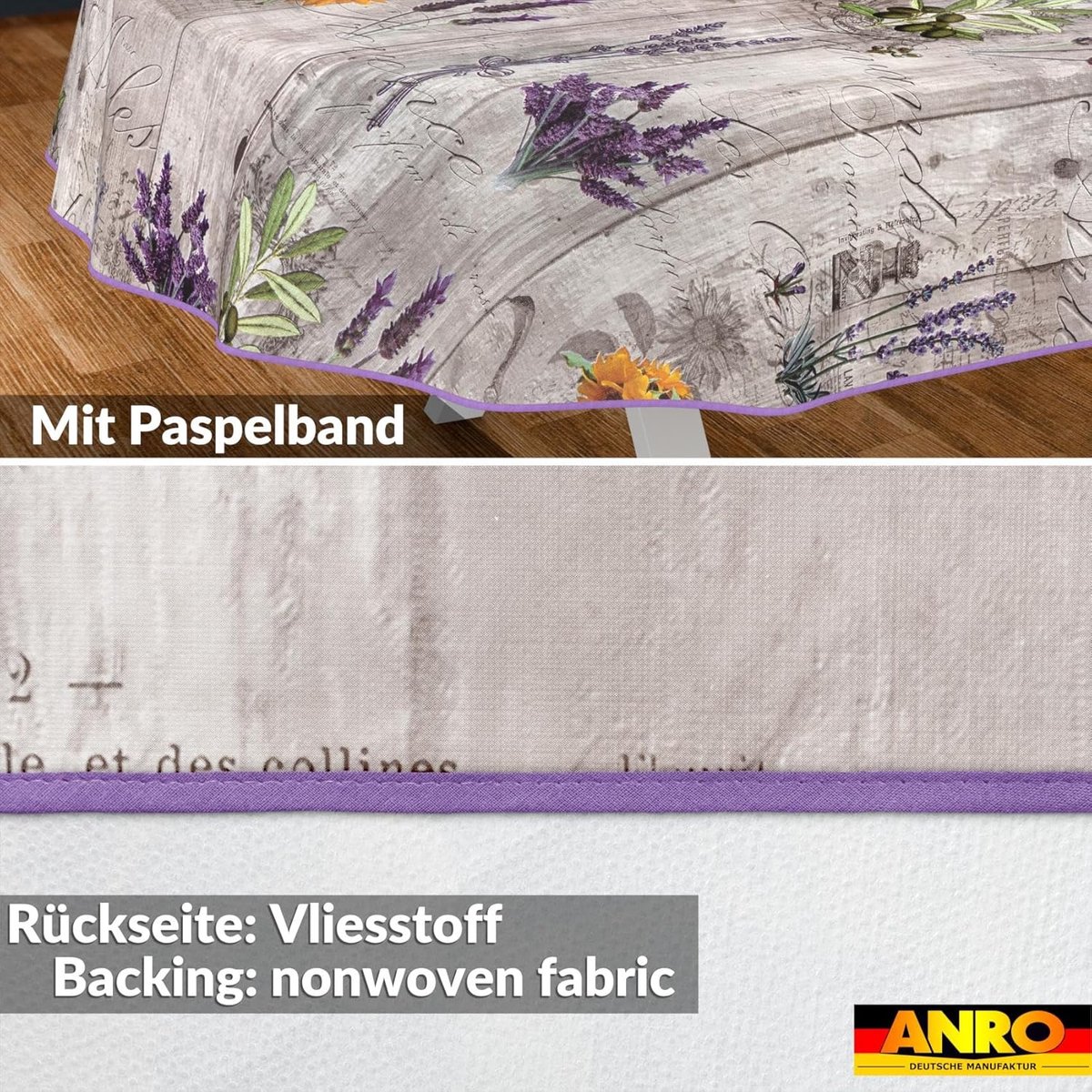 Afwasbaar Tafelkleed - Tafelzeil Bloemendessin - Buiten Eten - Lotuseffect Waterafstotend - 300 x 140 cm - Provence Stijl