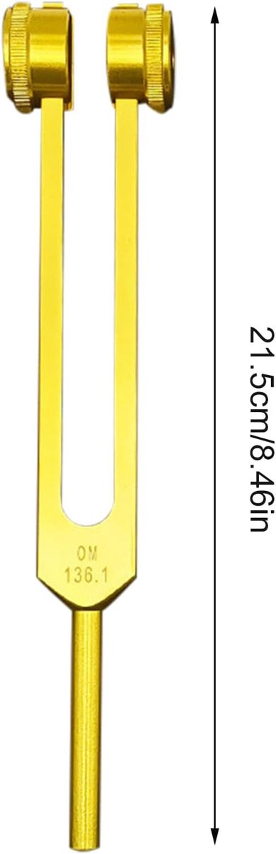Stemvorkset - Stemvorken zijn ideaal voor genezing, chakratherapie, klanktherapie en het behouden van harmonie tussen geest, lichaam en ziel - Geschikt voor meditatie en genezing - Goud 128+136.1+528+4096+Accessoires van Merkloos — afbeelding 5