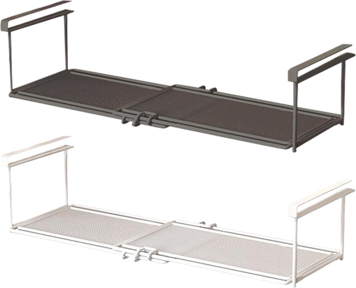 Uittrekbare mand - Opbergrek - Keukenkast organiseren - Verstelbaar ontwerp - 30-60 cm - Wit
