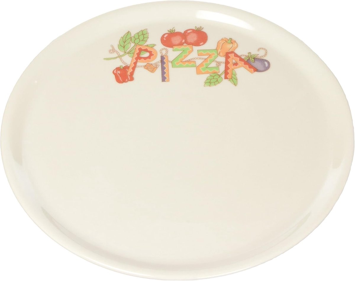 Pizzaborden - Borden voor Pizza - Dineren en Delen - Keramisch Materiaal - 31 cm Diameter - Wit