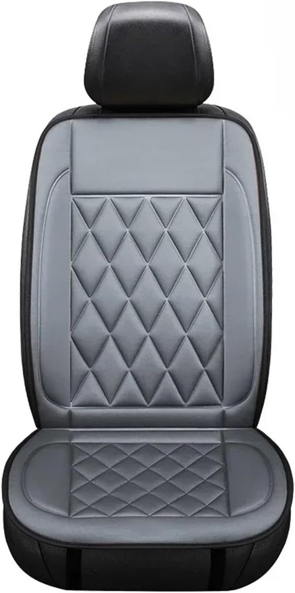 Verwarmd Stoelkussen - Zetelverwarming - Comfortabele Autoritten - Dubbele Spiraal Verwarming - 55x50x7cm - Bruin
