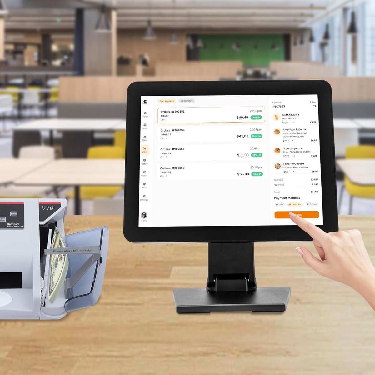 Touchscreen Monitor - Kassa Display - Winkel Horeca - 10-punts Capacitief - 15 Inch - Zwart