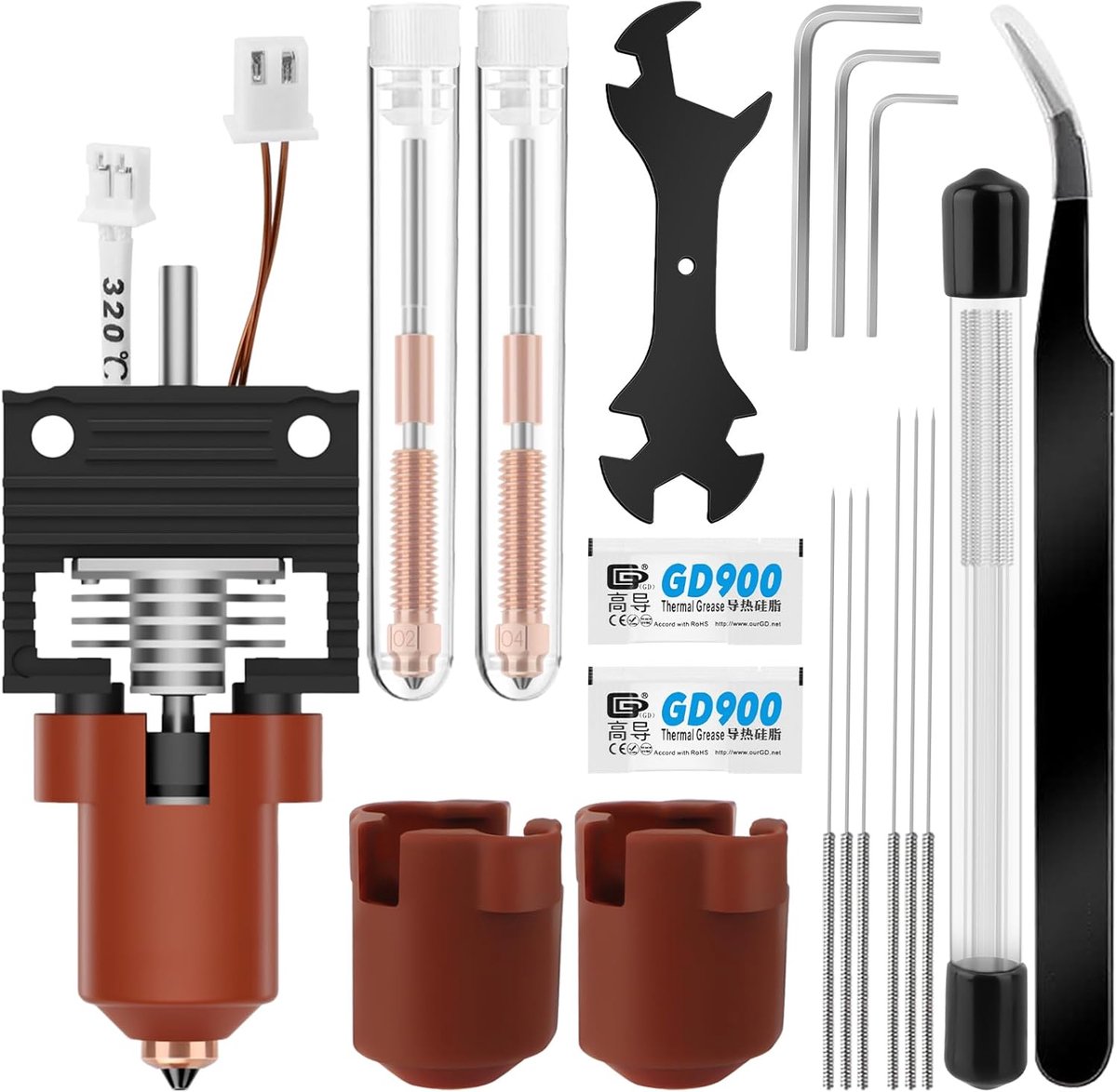 Ceramische Hotend Kit - 3D Printer Onderdeel - Precisie Printen - Hoge Temperatuur Bestendig - 0.2 0.4 mm