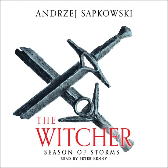 Deux épées croisées, avec le titre 'The Witcher Season of Storms'.