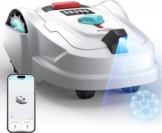 Robotmaaier grasmaaier automatisch tot 800 m² met dubbele GPS, 3D-beeldherkenning en obstakelvermijding