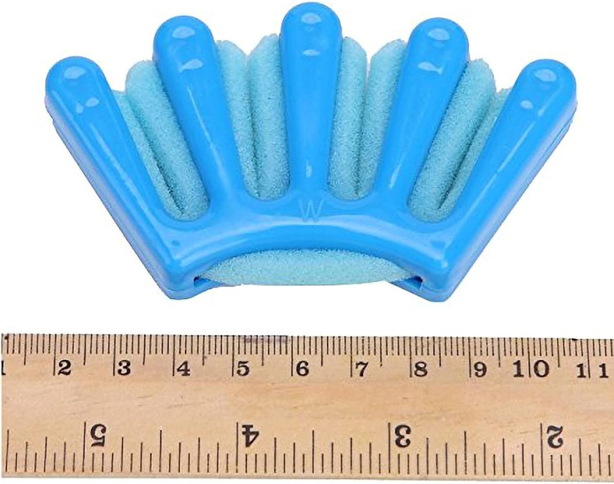 Haar Vlechtmaker - Vlecht Tool - Snel Kapsels Maken - Haarvriendelijke Spons - Compact Formaat - Blauw