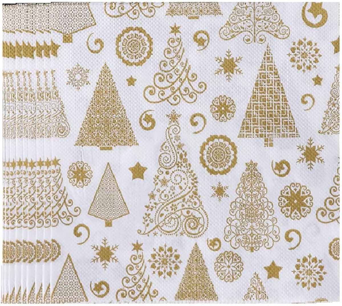 Kerst Servetten - Papieren Servetten - Feestelijke Tafel - 20 Stuks Set - 33x33cm - Stijl 3