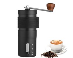 Handmatige Koffiemolen - Espresso Molen - Verse Koffie Zetten - Instelbare Maalgraad - 12.5 x 4.8 cm - Zwart