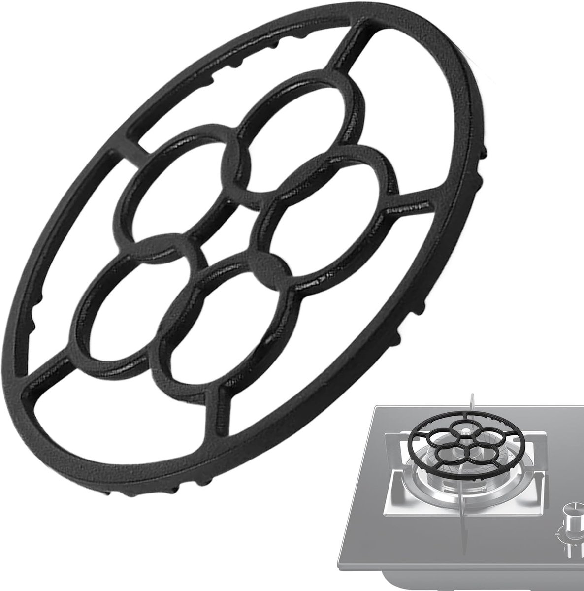 Wok Ring - Kookring Fornuis - Stabiel Koken - Hittebestendig IJzer - 18.3 cm Diameter
