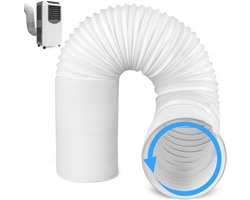 Afvoerslang Airco - Verlengkabel Slang - Ventilatie Afvoer - Uitschuifbaar Lengte - Diameter 150mm - Rood