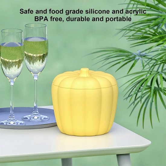 IJsblokjesmachine Pompoen - Watercontainer Drinkemmer - Thuis Keuken Camping - Uniek Vormontwerp - 11.5 x 11.5 cm — afbeelding 5