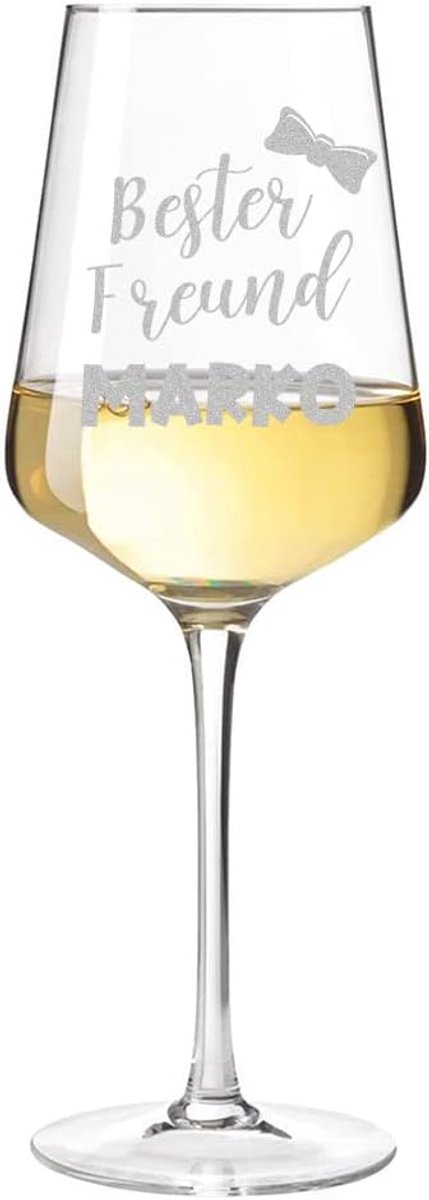Wijnglas met gravure - Elegante beker - Persoonlijk cadeau - Individuele gravure - 24 cm hoog