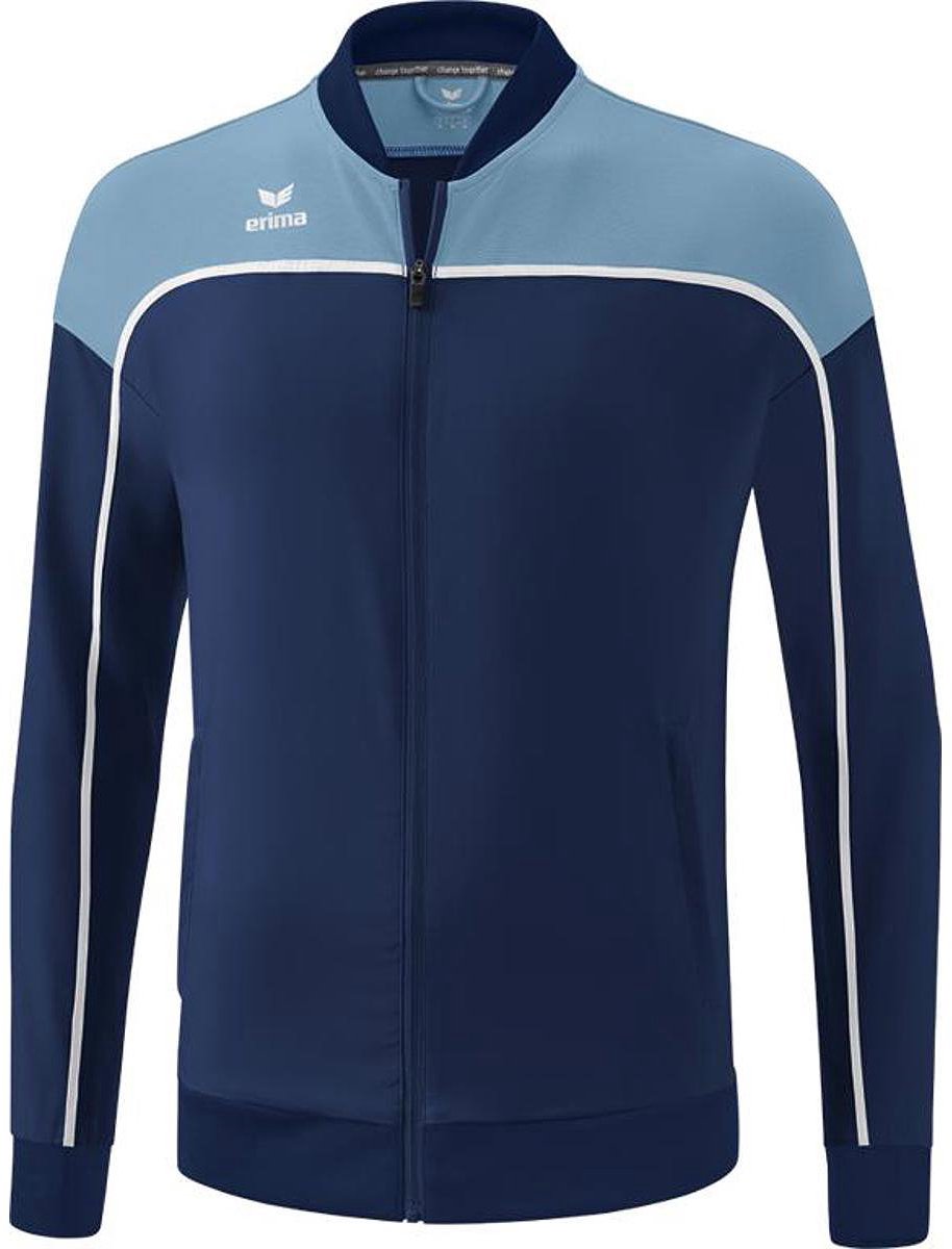 Erima Change Presentatiejack Kinderen - New Navy / Faded Denim / Wit | Maat: 128