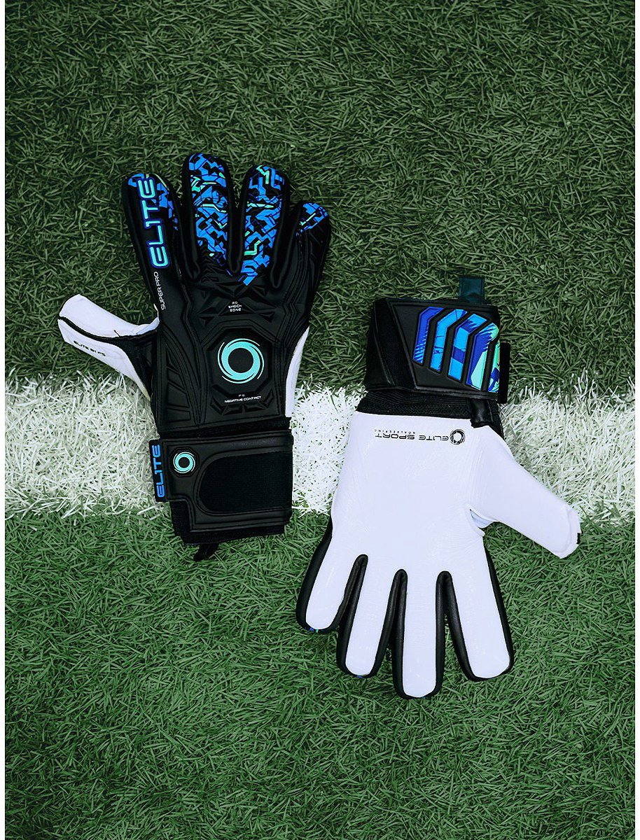 Elite Sport B1 Bono (Limited Edition) Keepershandschoenen - Zwart / Blauw | Maat: 10
