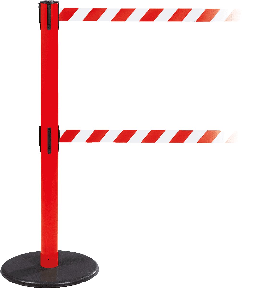 Afzetpaal met dubbele riem