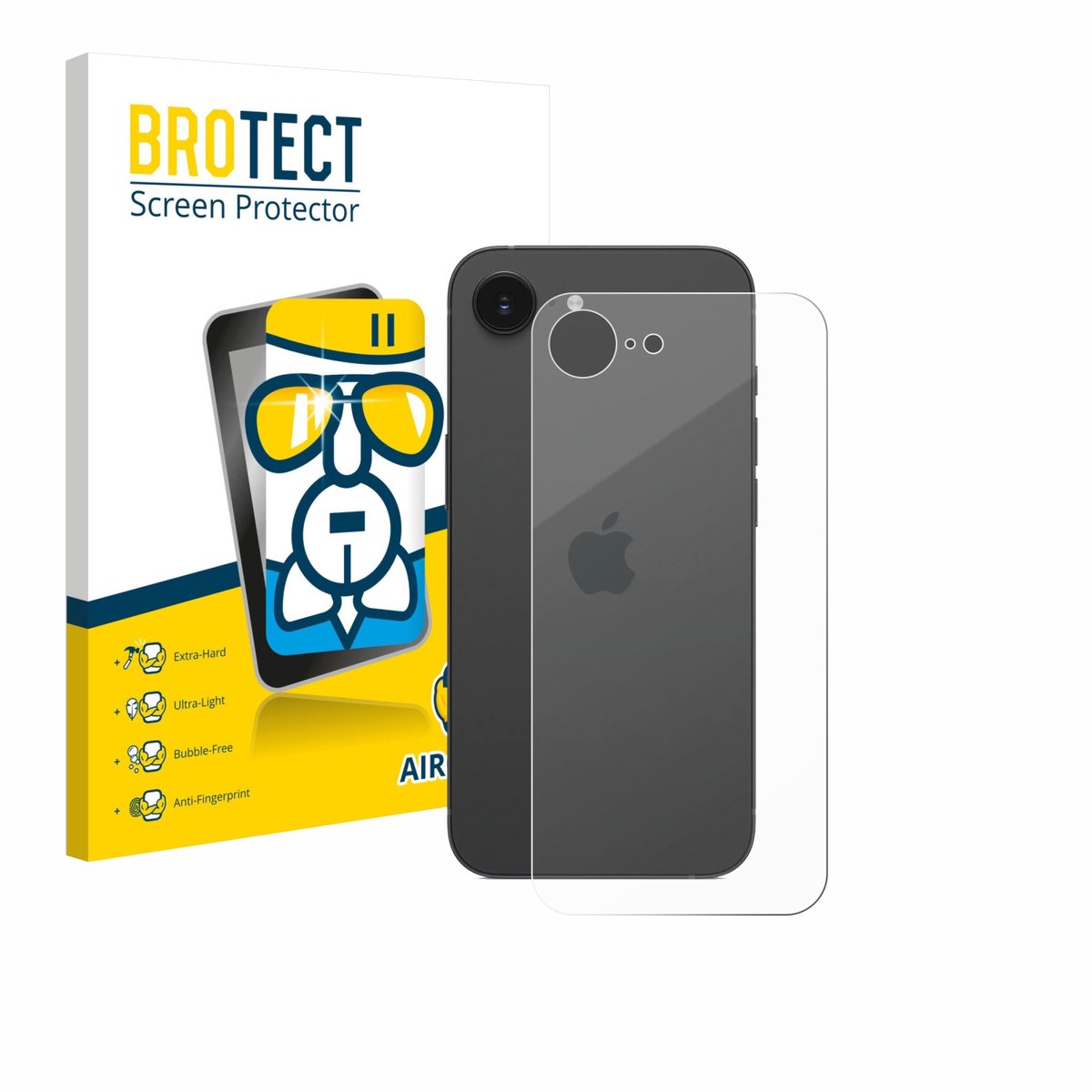 Screenprotector voor Apple iPhone 17e (Achterkant) Beschermglas transparant