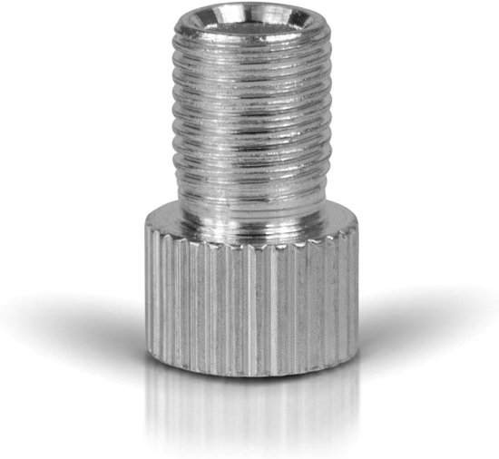 Ventieladapter Fiets - Fietsventiel Verloop - Band Oppompen - Universele Pasvorm - 2 Stuks - Zilver — afbeelding 4