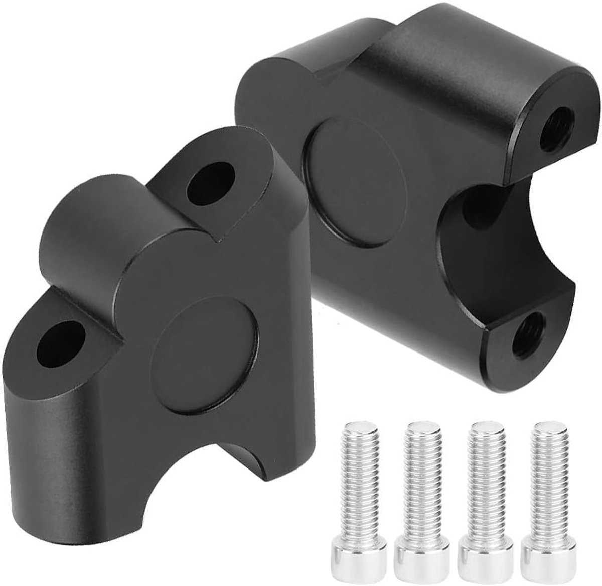 Stuurklem Motorfiets - Stuurverhoger - Rijcomfort Verbeteren - Universele Pasvorm - 22 mm - Zwart